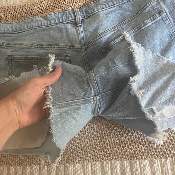 Abercrombie & fitch 90s relaxed cutoff short light wash high waist size 36 - Picture 10 of 10